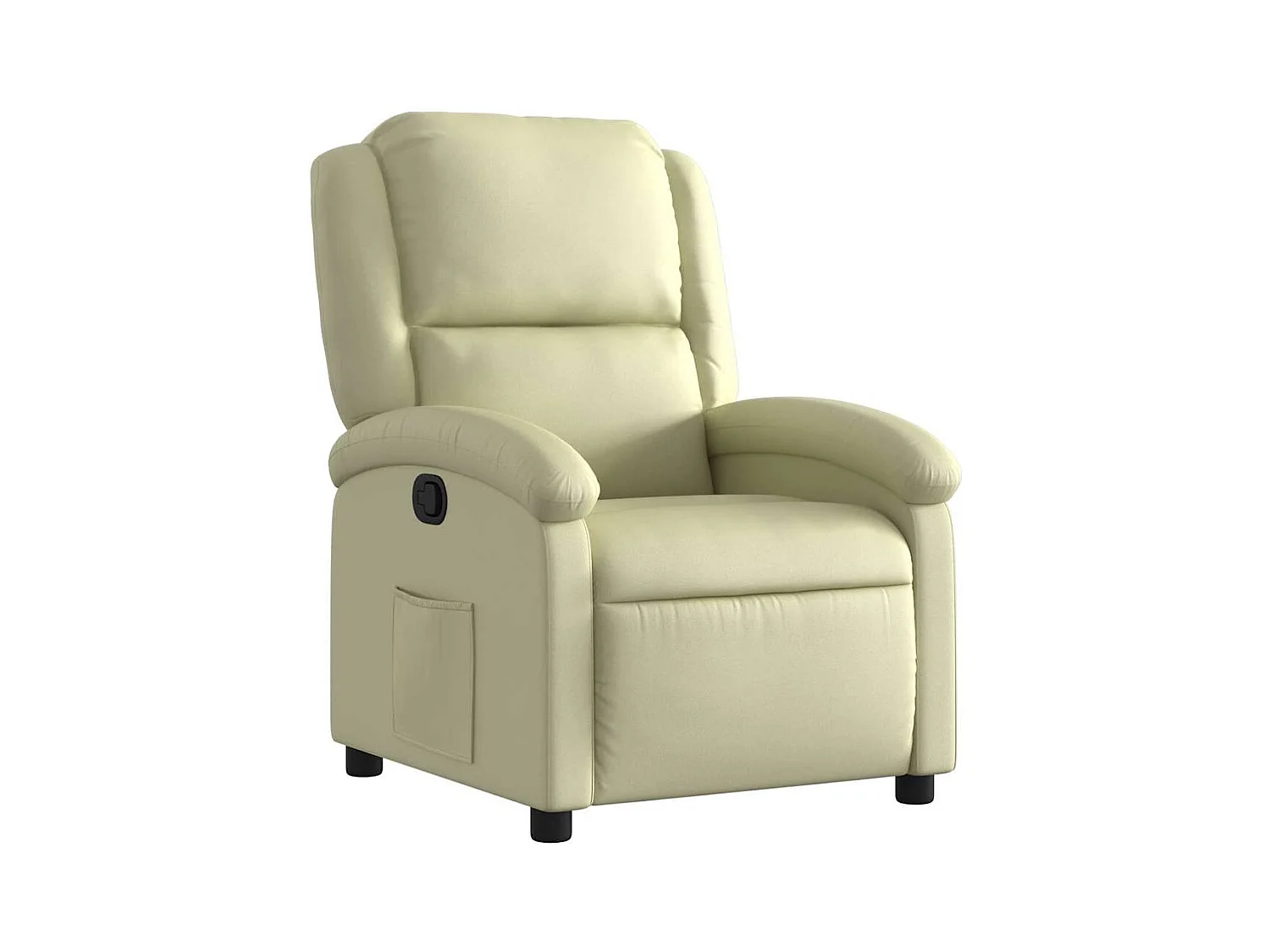 Fauteuil inclinable-Fauteuil salon crème cuir véritable SHL2291