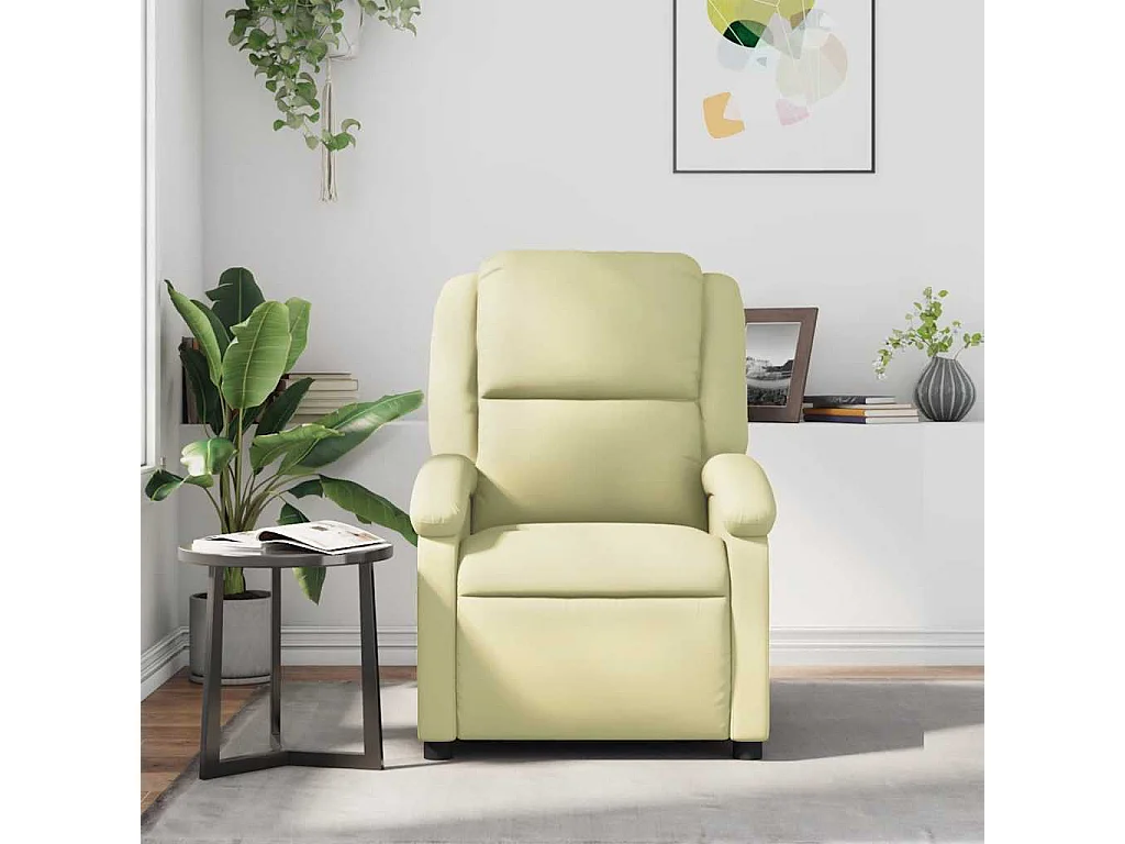 Relaxsessel | Lounge Sessel für Wohnzimmer Creme Echtleder SHL63468