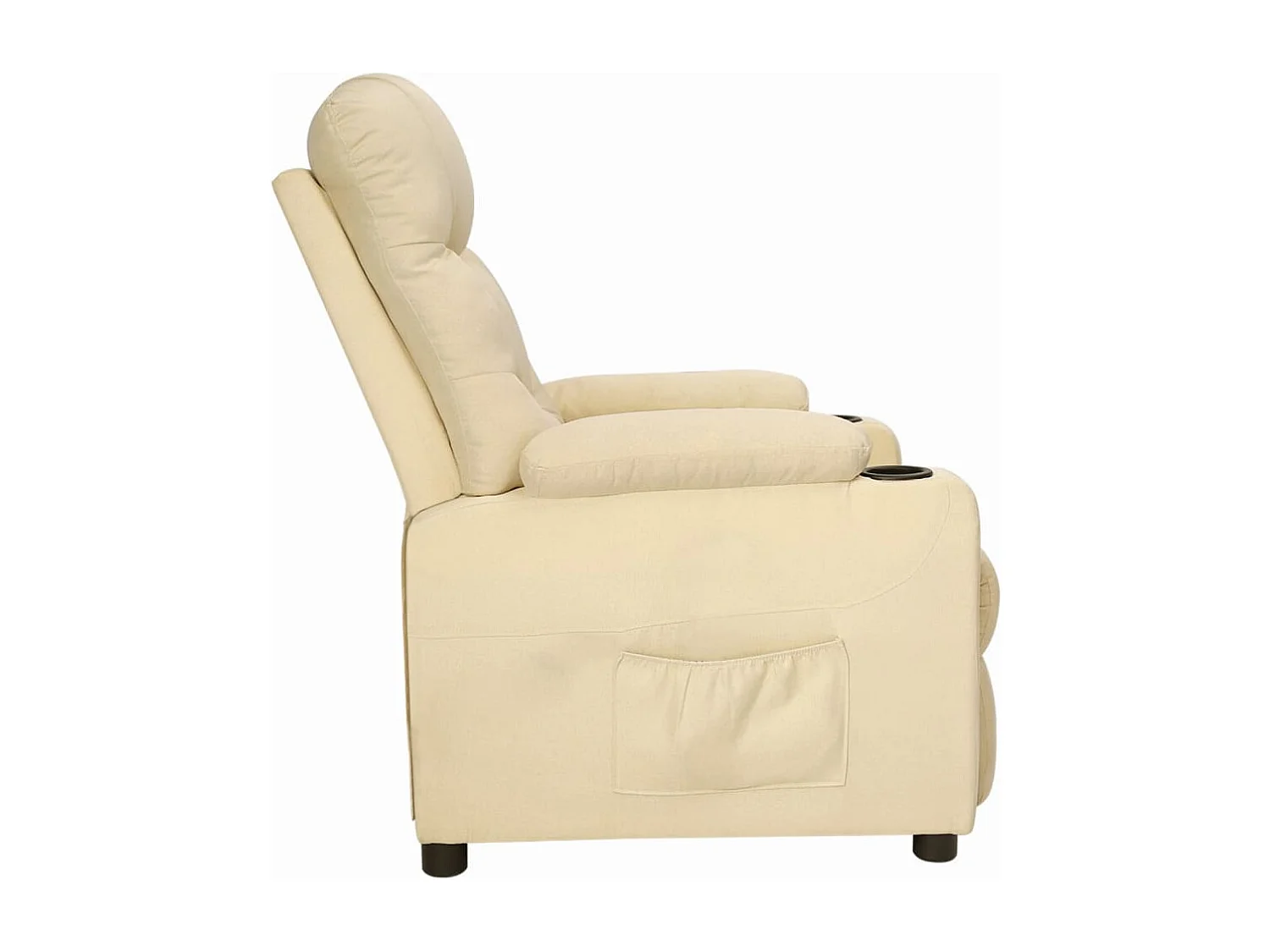 Fauteuil de Salon-Chaise de relax Crème Tissu SHL4158