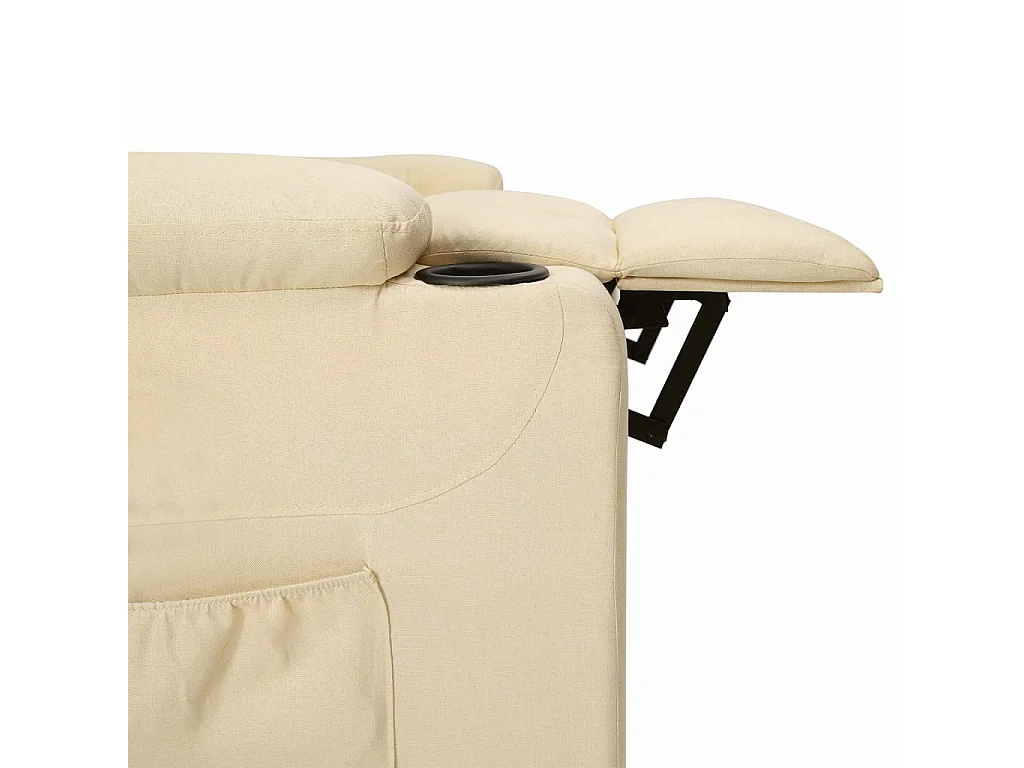 Fauteuil de Salon-Chaise de relax Crème Tissu SHL4158