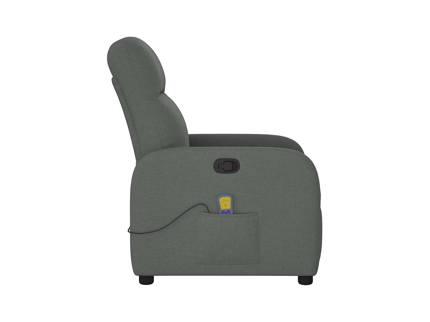 Sillón de relax | Sillón reclinable de masaje de tela gris oscuro SHL7864
