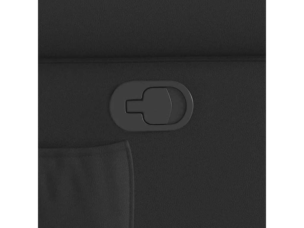 Sillón de relax | Sillón reclinable vertical de cuero sintético negro brillante SHL9157