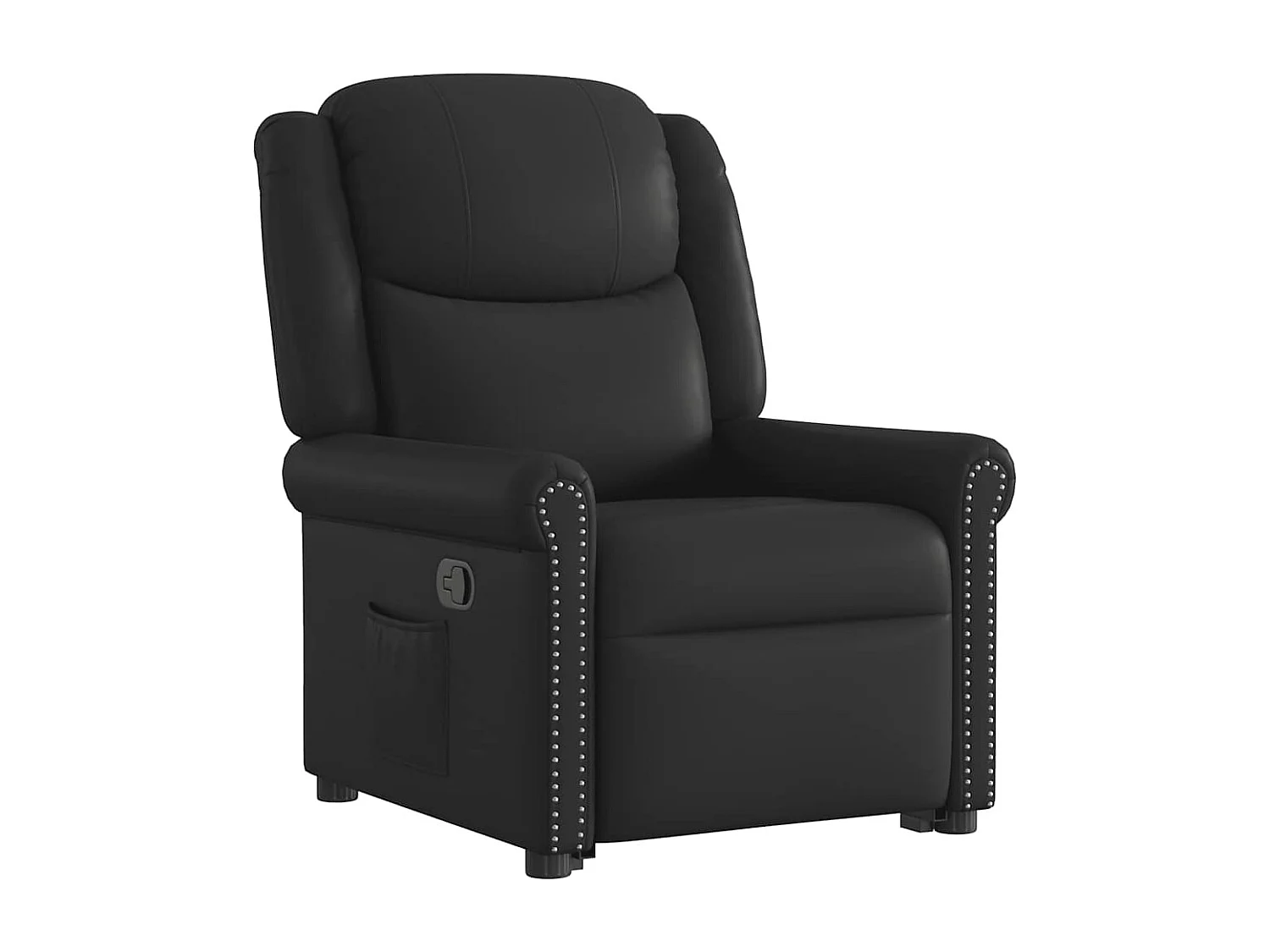 Fauteuil inclinable-Chaise de relax-Fauteuil TV noir brillant similicuir SHL902