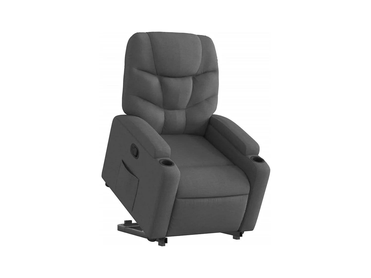 Sillón de relax | Silla | Sillón reclinable elevable de tela gris oscuro SHL4012