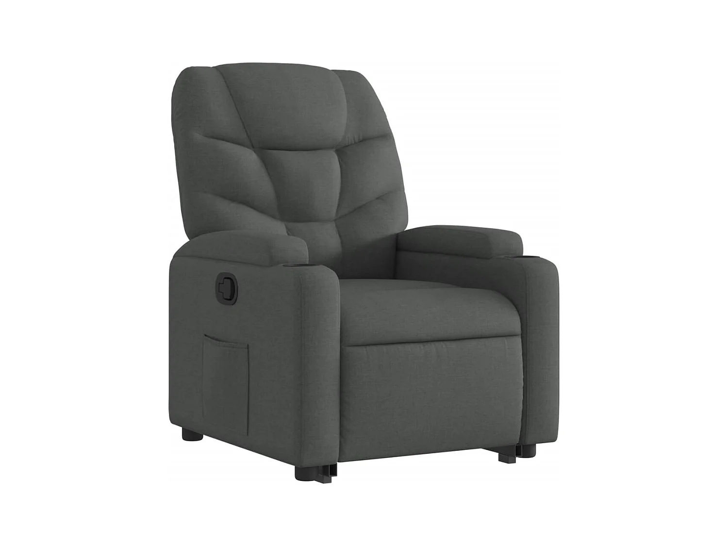 Sillón de relax | Silla | Sillón reclinable elevable de tela gris oscuro SHL4012