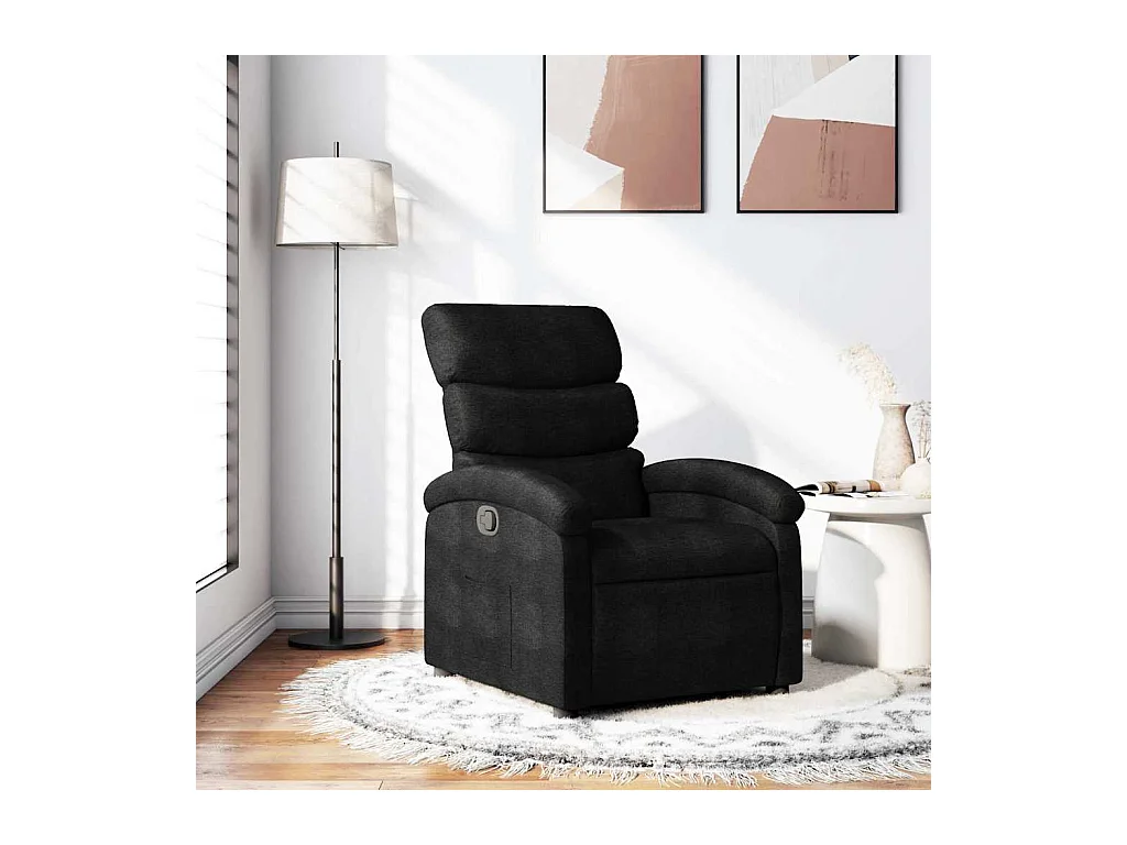 Sillón de relax | Silla | Sillón reclinable de tela negro SHL5419