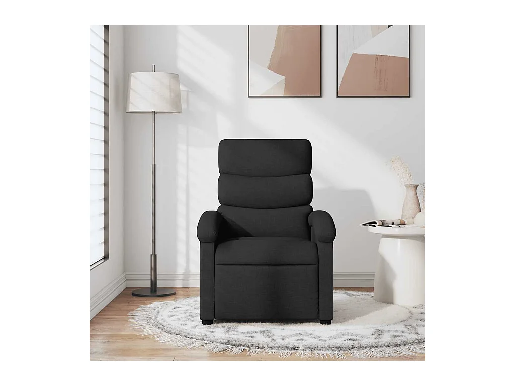 Sillón de relax | Silla | Sillón reclinable de tela negro SHL5419