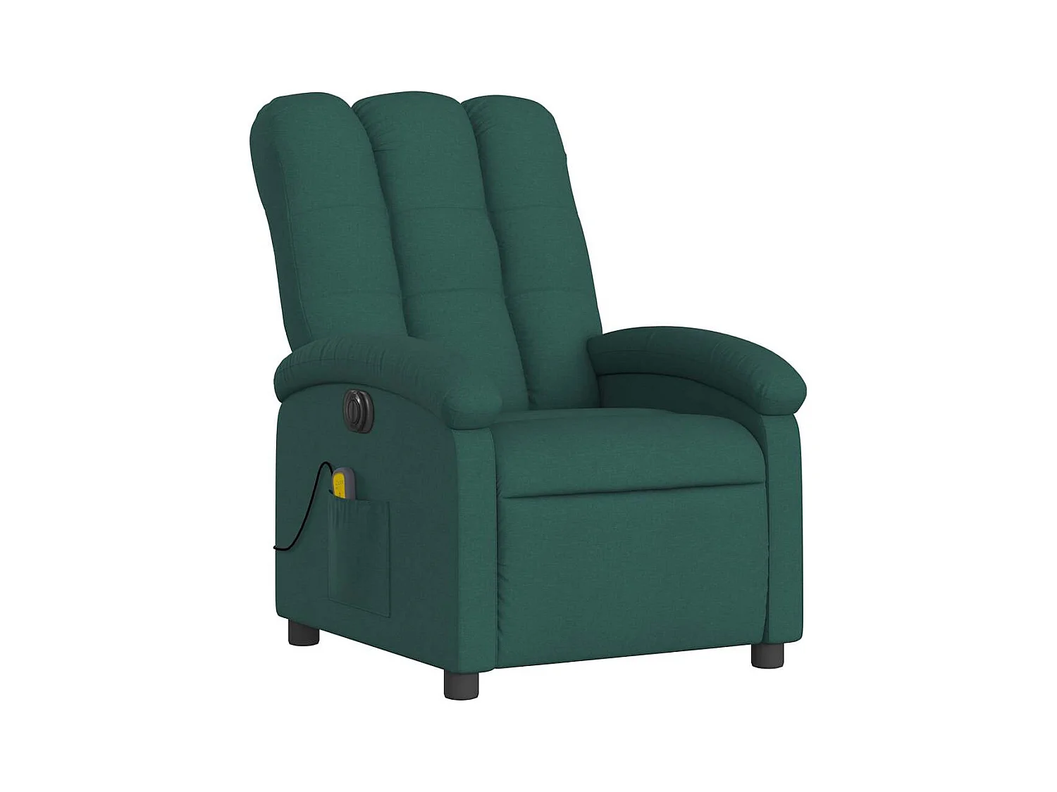 Poltrona reclinável de massagens elétrica tecido verde-escuro SHL691505