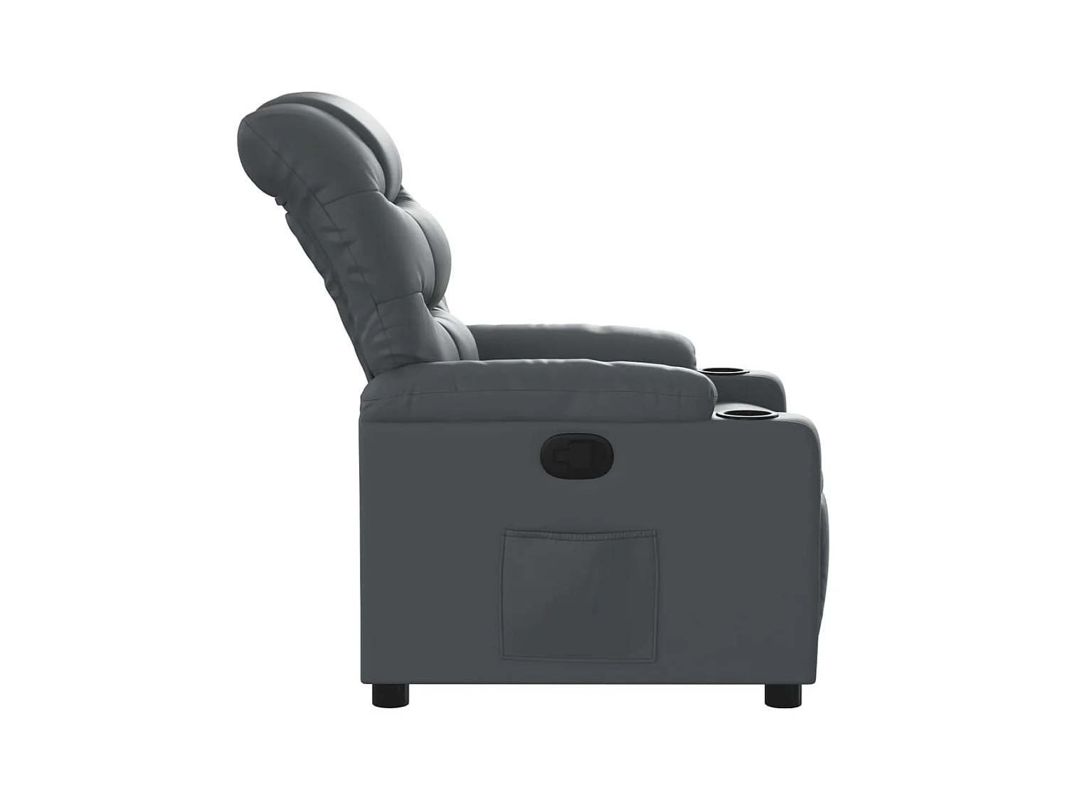 Sillón de relax | Sillón reclinable de cuero sintético gris SHL4675