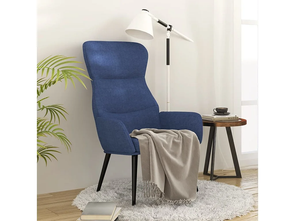 Relaxstoel | Fauteuil stof blauw