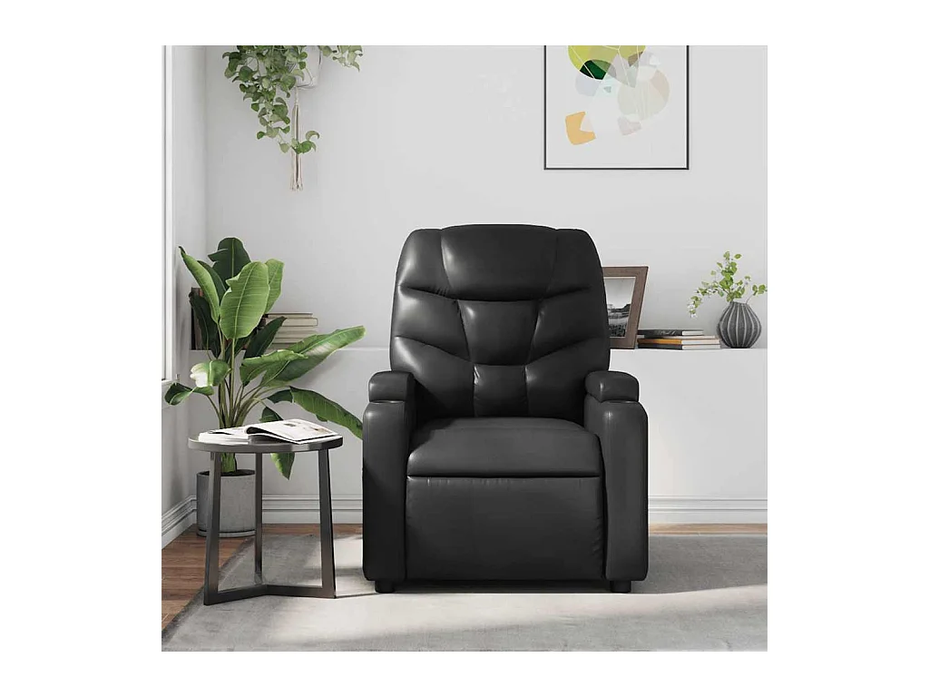 Sillón de salón | Silla | Sillón de masaje reclinable cuero sintético negro SHL3434