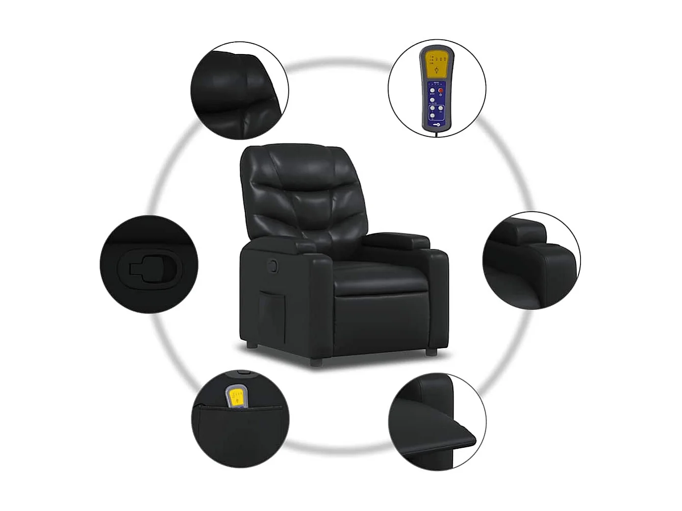 Relaxsessel | Massagesessel Schwarz Kunstleder SHL78647