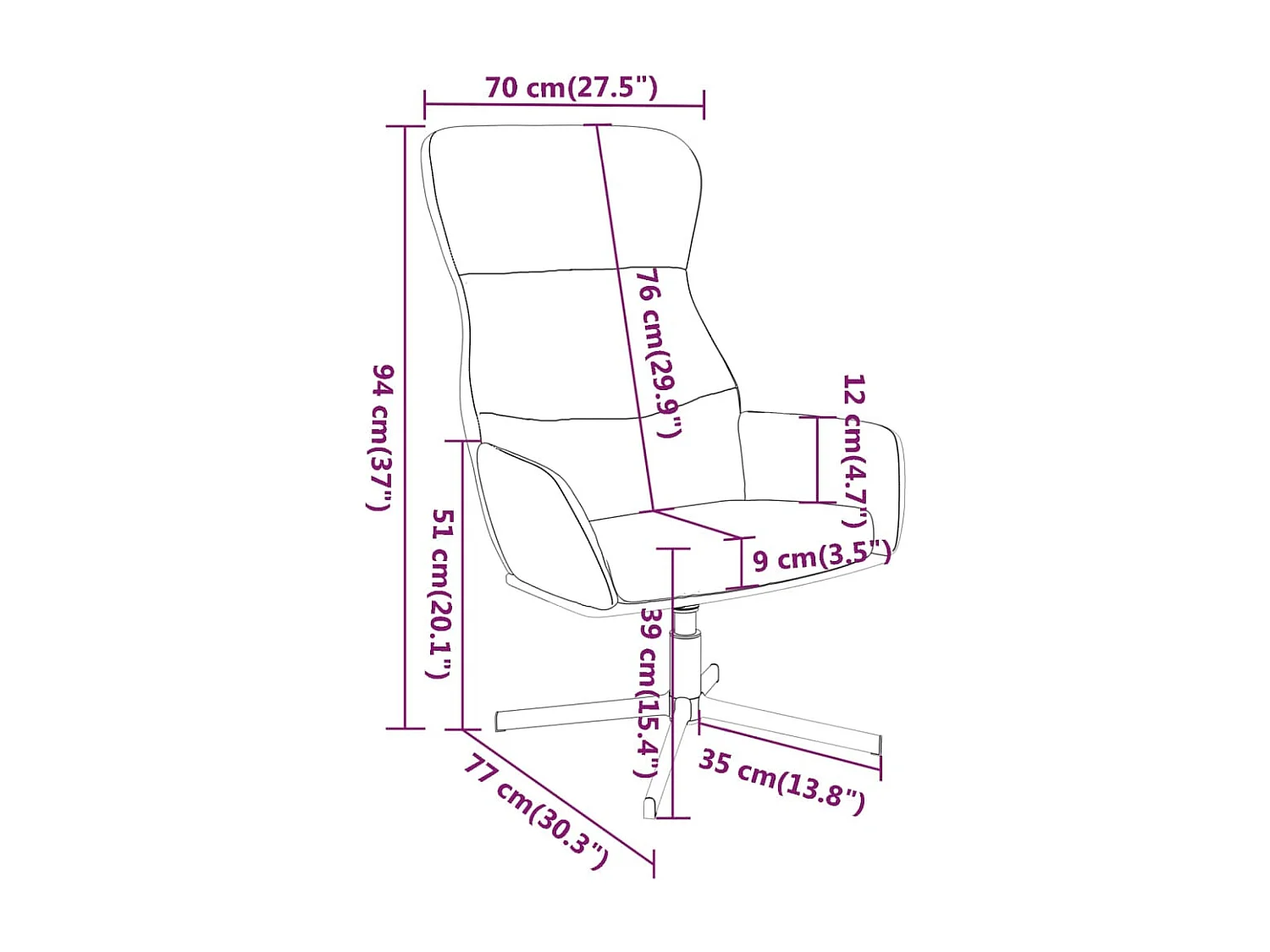 Sillón de relax | Silla de relax de terciopelo azul SHL7489
