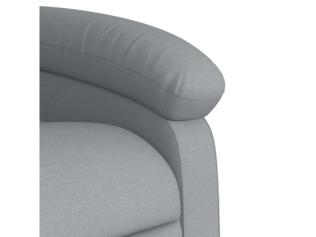 Fauteuil inclinable-Chaise de relax-Fauteuil de Massage gris clair tissu SHL4905