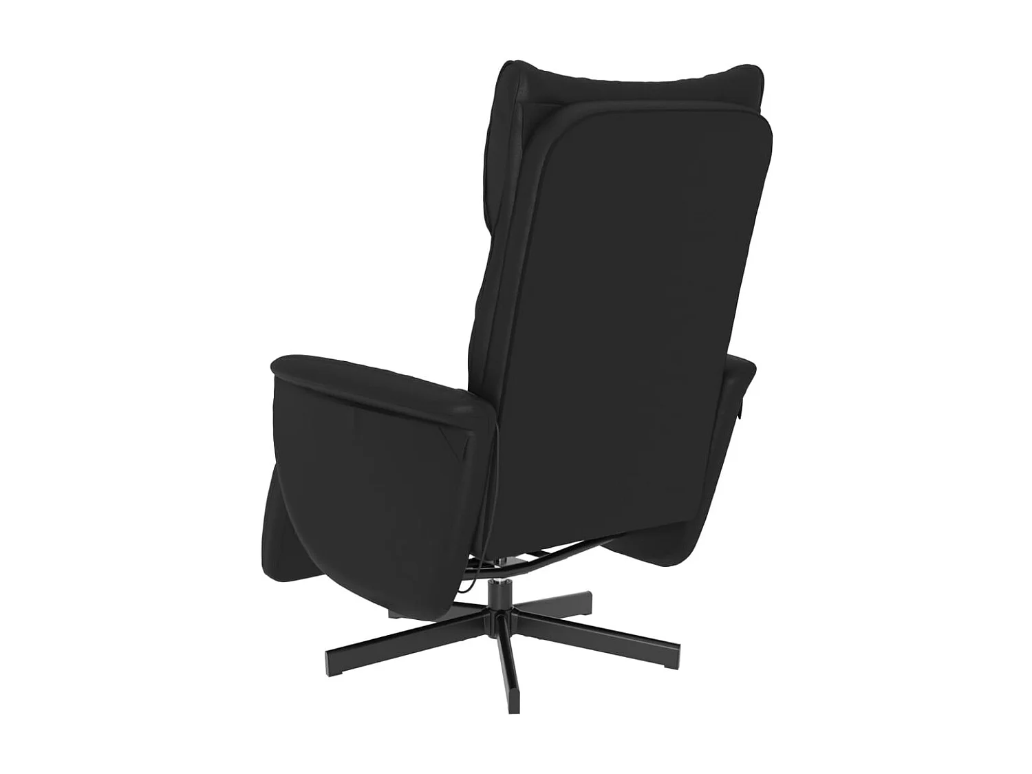 Massagesessel | Relaxsessel mit Fußteil Schwarz Kunstleder SHL89499