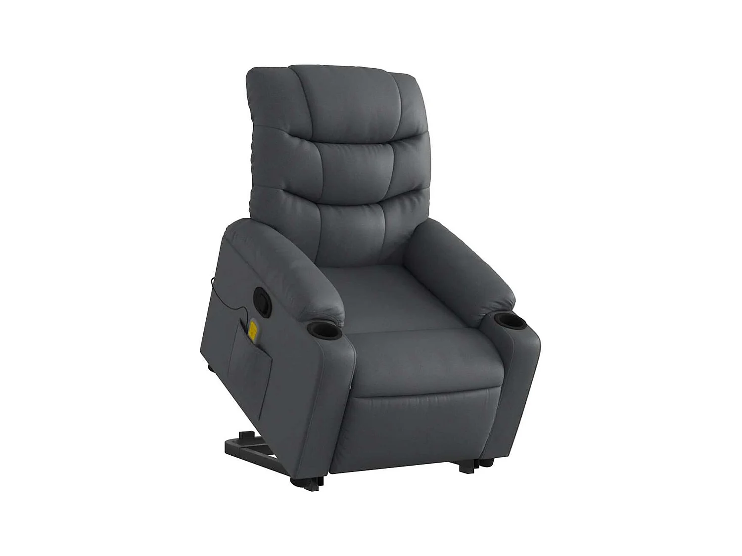 Fauteuil inclinable-Chaise de relax-Fauteuil de Massage Gris Similicuir SHL2720