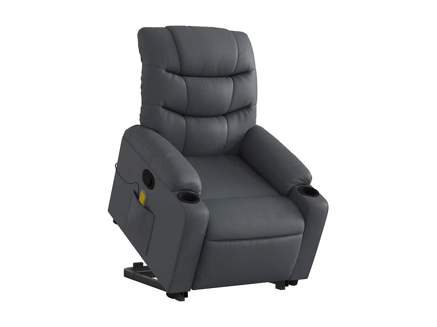 Fauteuil inclinable-Chaise de relax-Fauteuil de Massage Gris Similicuir SHL2720