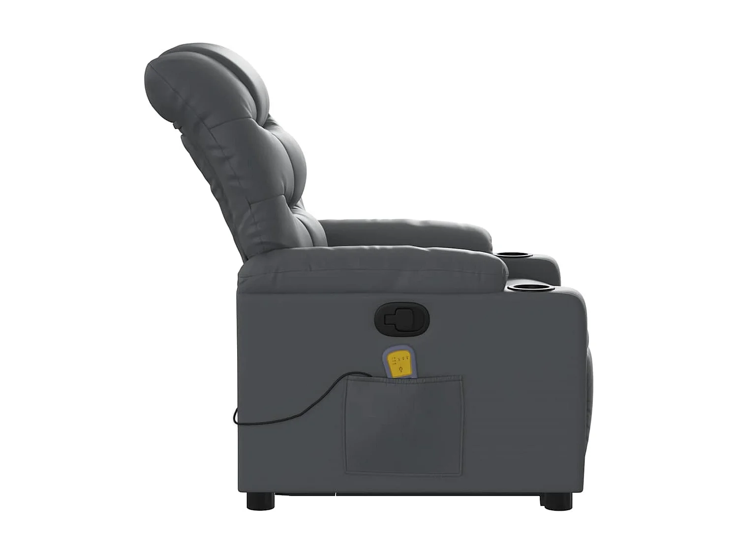 Fauteuil inclinable-Chaise de relax-Fauteuil de Massage Gris Similicuir SHL2720