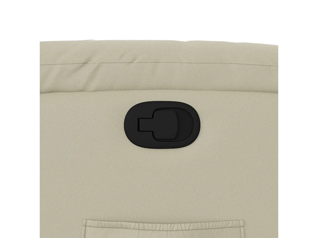 Relaxsessel | Lounge Sessel für Wohnzimmer Creme Kunstleder SHL60208