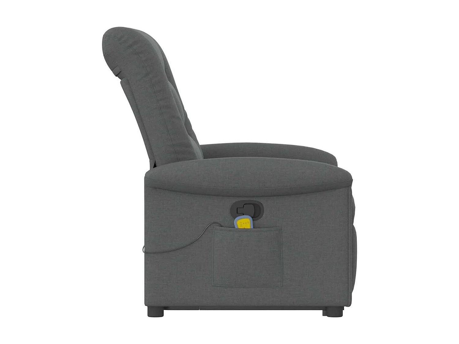 Silla de masaje reclinable de pie de tela gris oscuro SHL3439