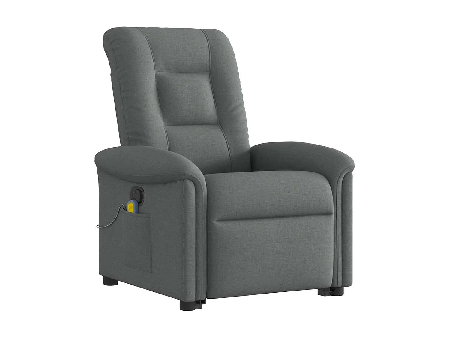 Fauteuil inclinable-Chaise de relax-Fauteuil de Massage Gris foncé Tissu SHL4108