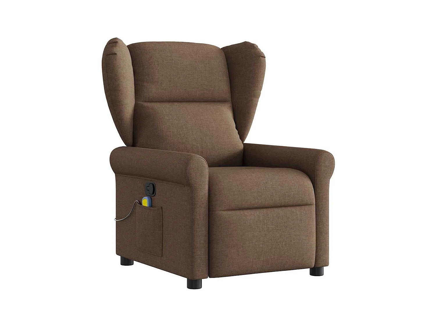 Fauteuil inclinable-Chaise de relax-Fauteuil de Massage Marron Tissu SHL2337