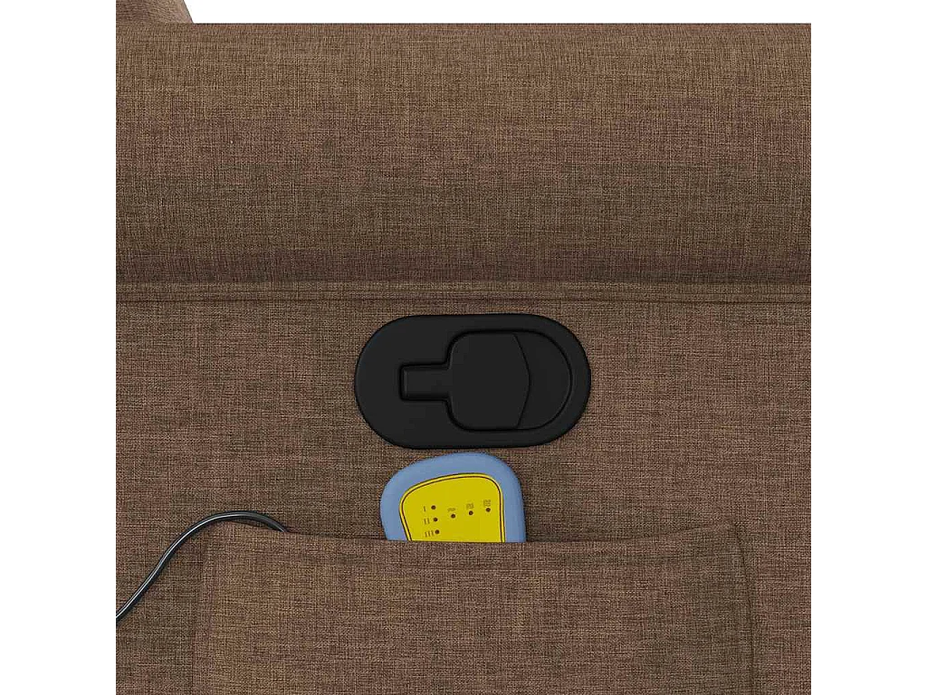 Fauteuil inclinable-Chaise de relax-Fauteuil de Massage Marron Tissu SHL2337