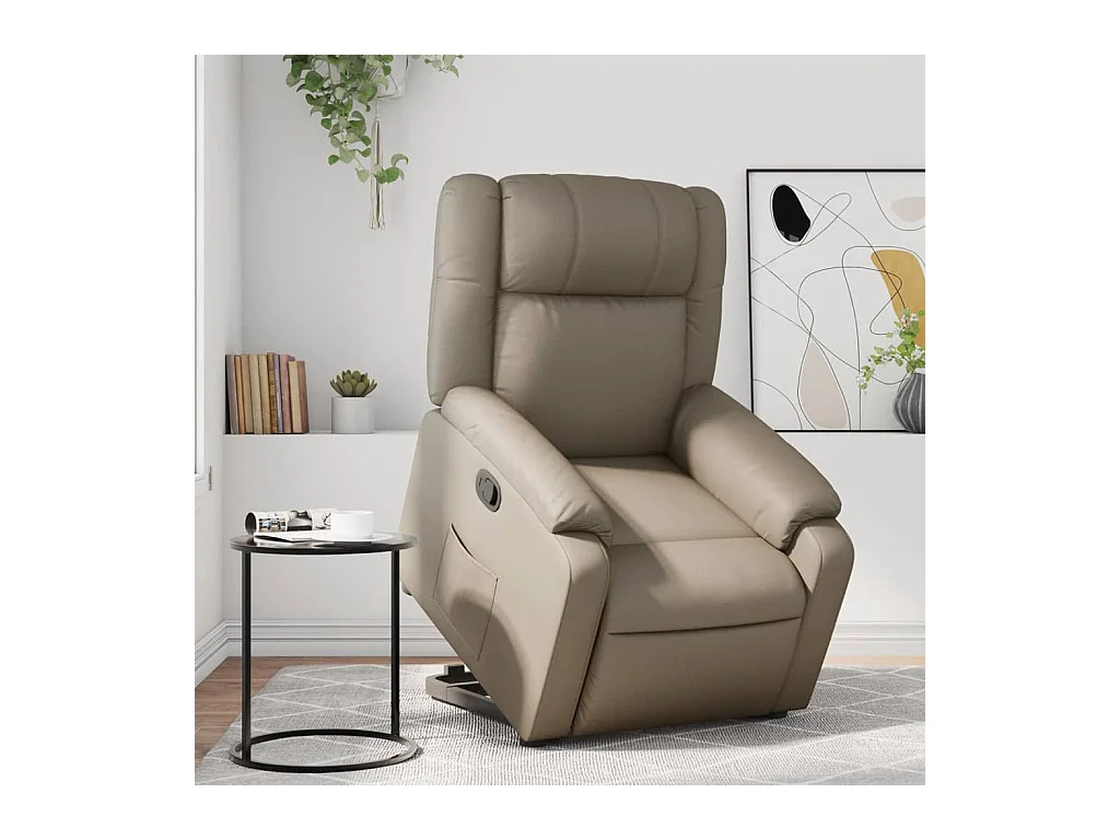 Fauteuil inclinable-Chaise de relax-Fauteuil salon Cappuccino Similicuir SHL4240