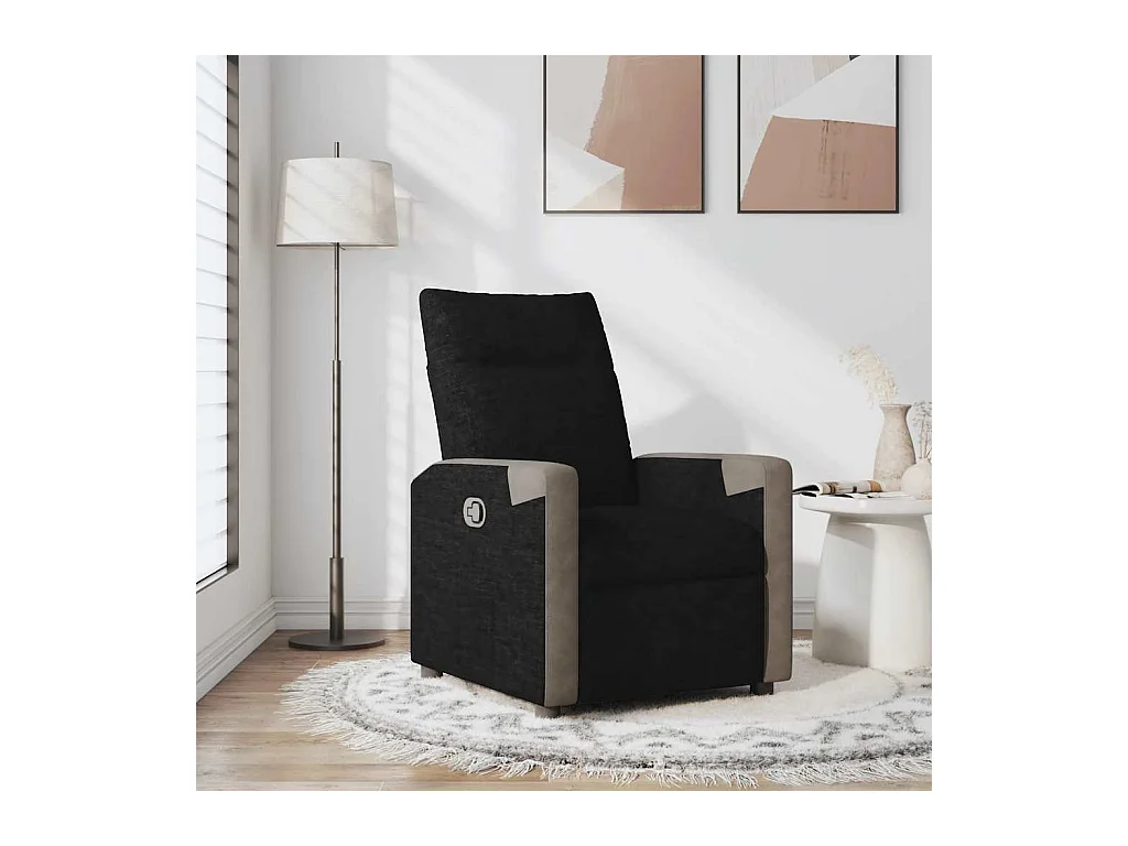 Sillón de relax | Silla | Sillón reclinable de tela negro SHL8224