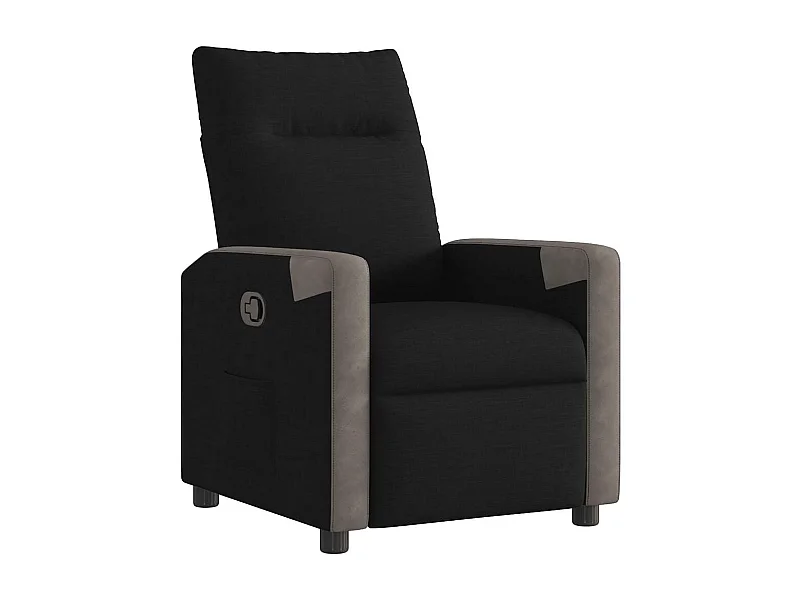 Fauteuil inclinable-Chaise de relax-Fauteuil TV Noir Tissu SHL5261