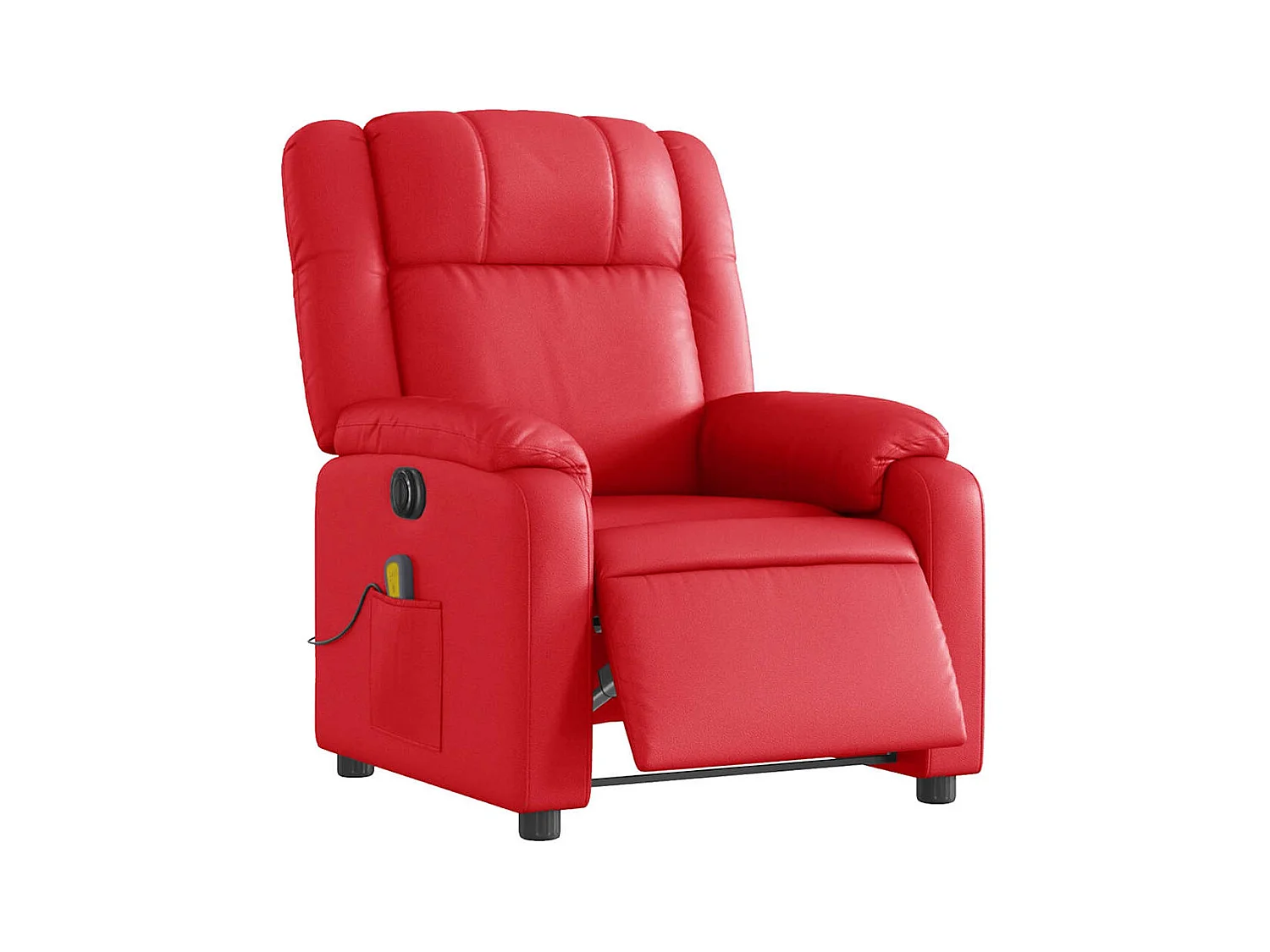 Sillón de salón | Silla | Sillón de masaje reclinable eléctrico de cuero artificial rojo SHL3403