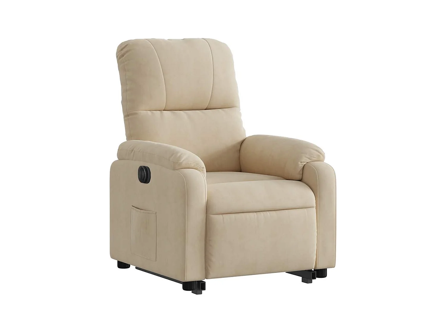 Silla de relax | Sillón eléctrico reclinable elevable tela microfibra crema SHL3041
