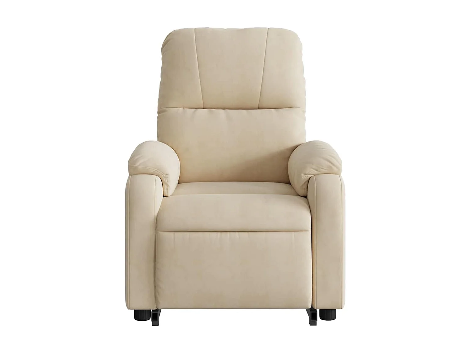 Fauteuil inclinable électrique-Chaise de relax-Fauteuil salon crème tissu microfibre SHL2749