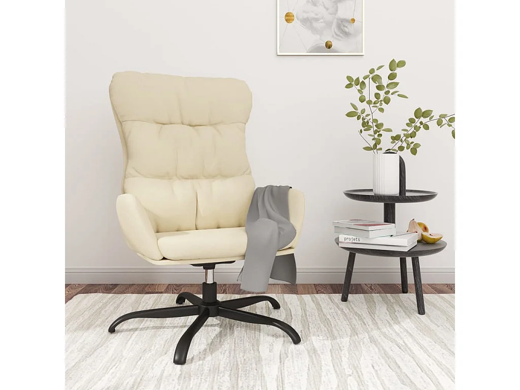 Sillón de relax | Silla de relax de tela color crema SHL2334
