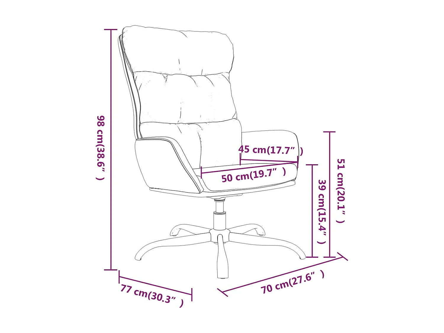 Sillón de relax | Silla de relax de tela color crema SHL2334