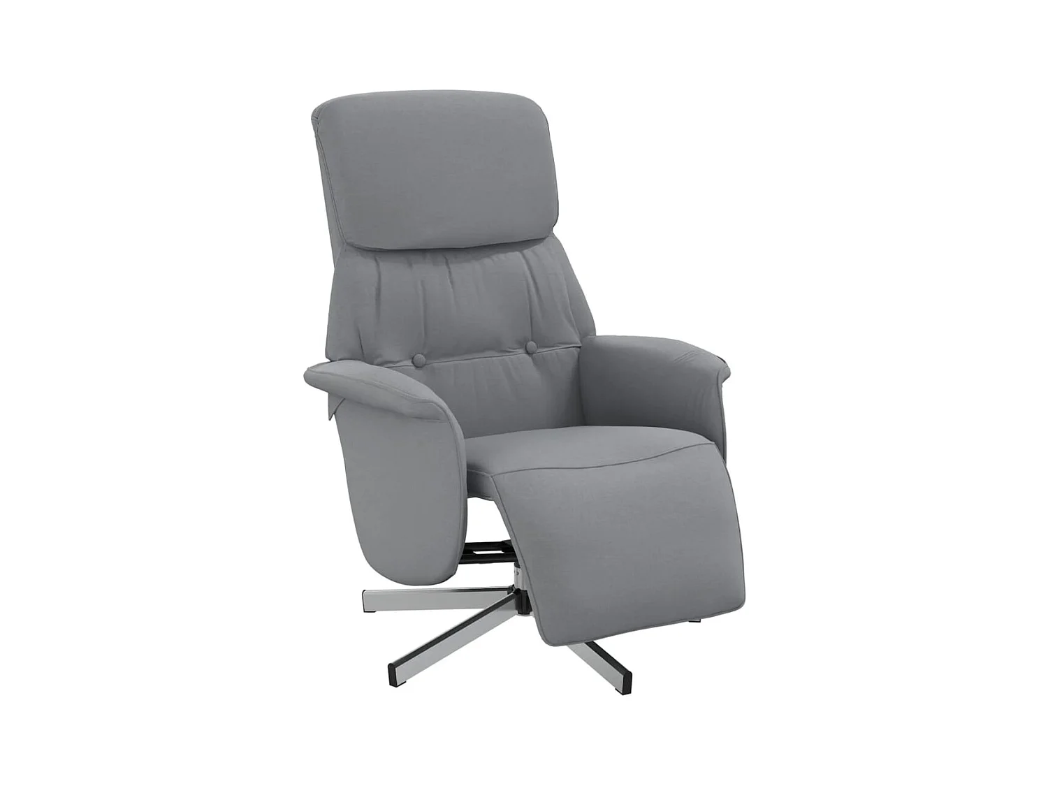 Sillón de relax | Sillón reclinable con reposapiés tela gris claro SHL7822