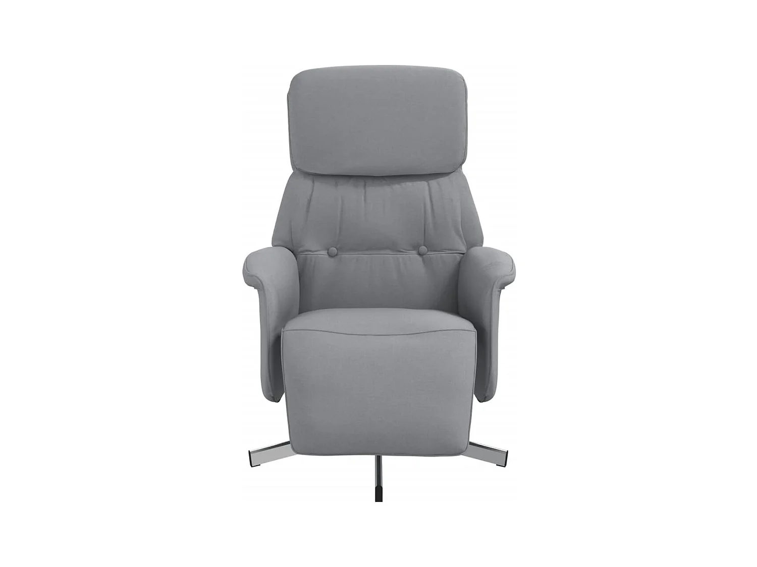 Sillón de relax | Sillón reclinable con reposapiés tela gris claro SHL7822