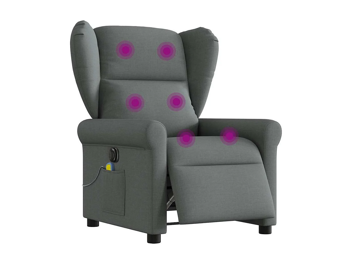 Massagesessel Elektrisch | Relaxsessel indoor Dunkelgrau Stoff SHL31364
