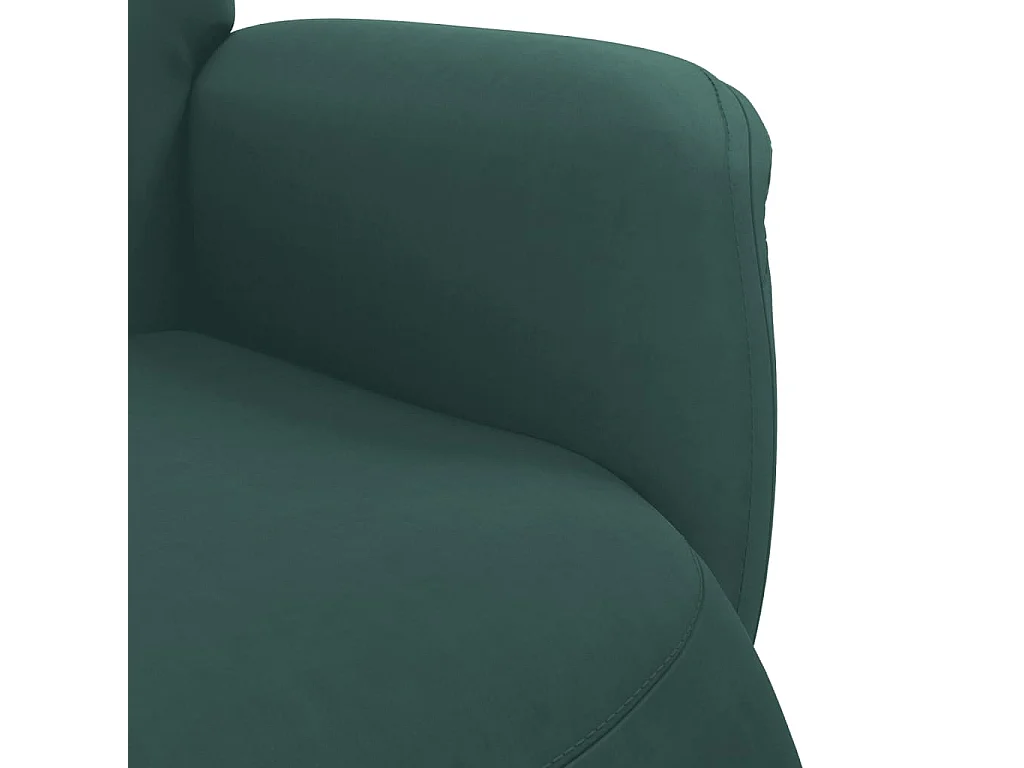 Sillón de relax | Sillón reclinable con reposapiés terciopelo verde oscuro SHL6858