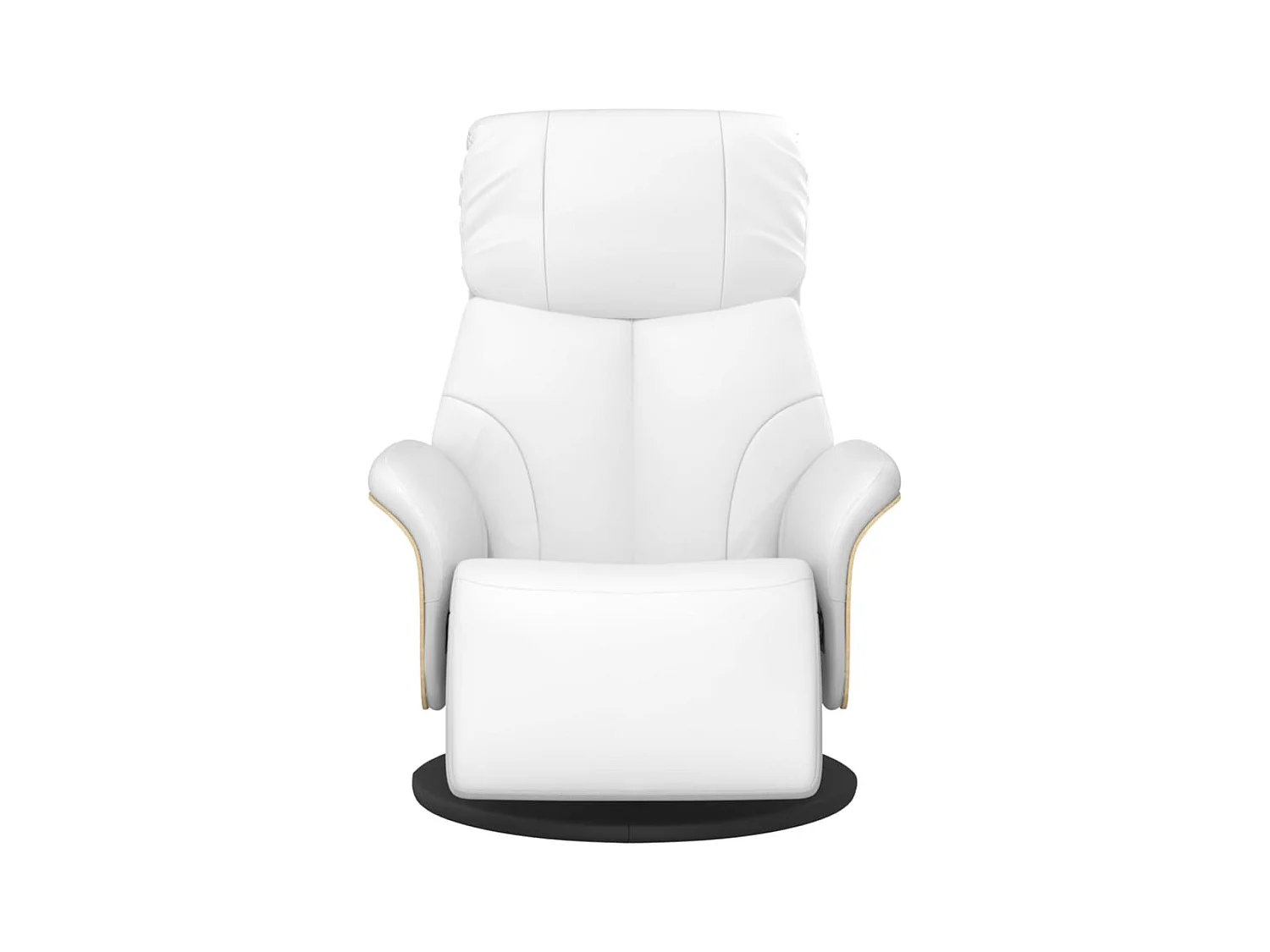 Sillón de relax | Sillón reclinable con reposapiés cuero sintético blanco SHL8526