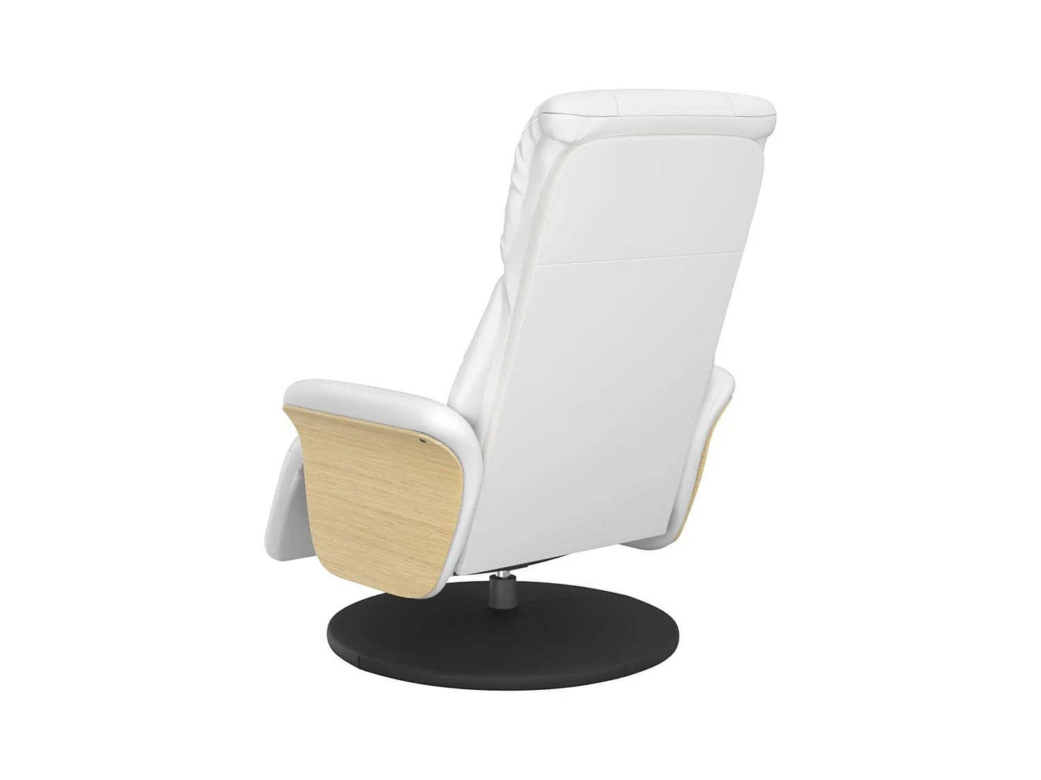 Sillón de relax | Sillón reclinable con reposapiés cuero sintético blanco SHL8526