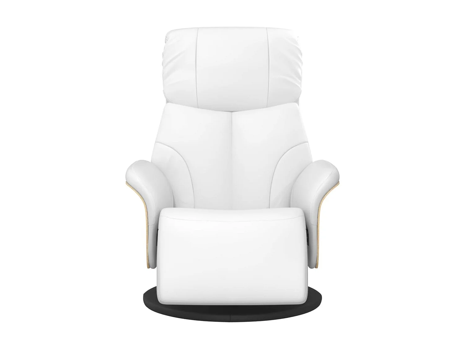 Relaxsessel | Lounge Sessel für Wohnzimmer mit Fußteil Weiß Kunstleder SHL14560