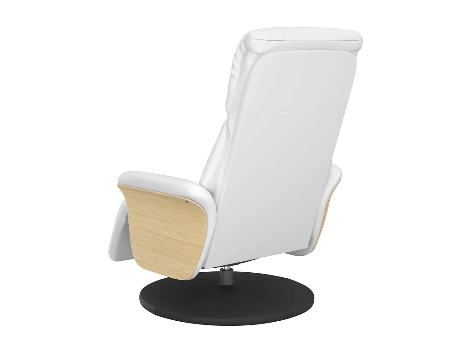 Relaxsessel | Lounge Sessel für Wohnzimmer mit Fußteil Weiß Kunstleder SHL14560