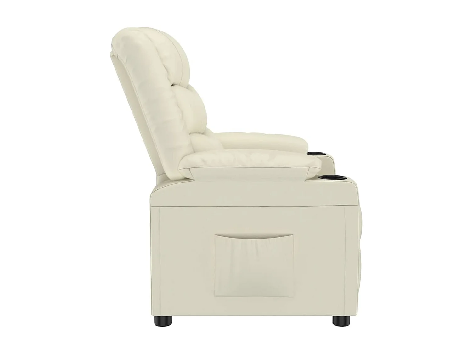 Fauteuil inclinable-Fauteuil de salon Crème Similicuir SHL2100