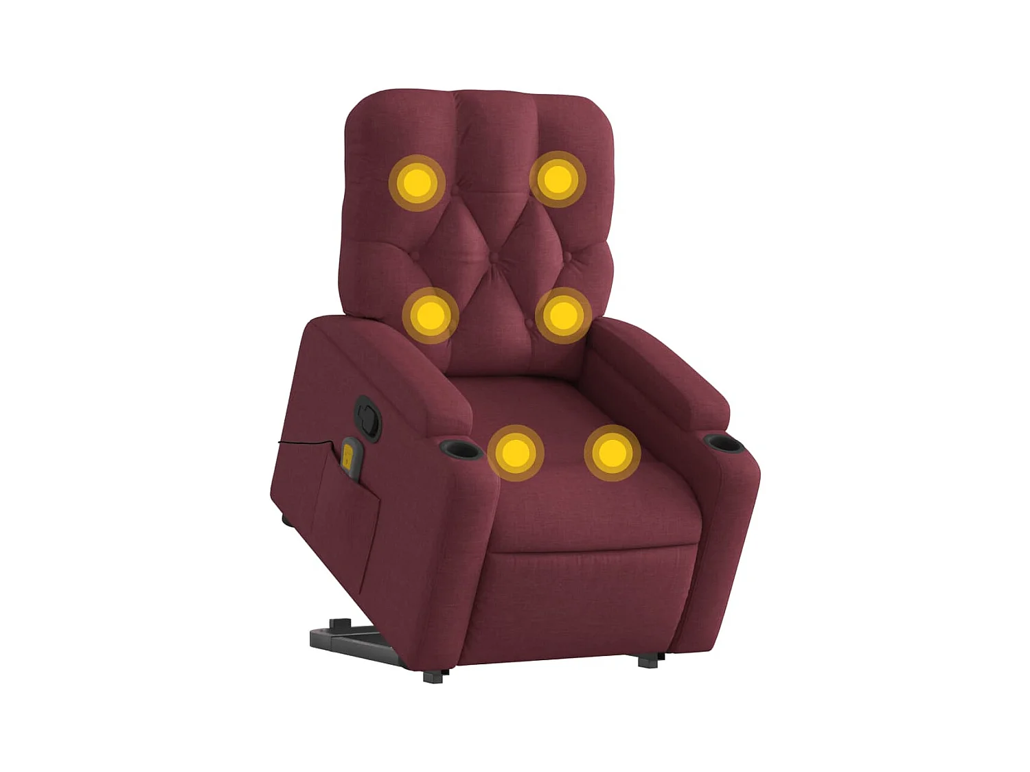 Sillón de relax | Sillón reclinable de masaje elevable tela rojo tinto SHL2278