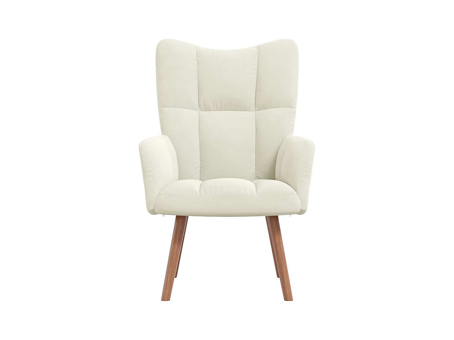 Sillón de relax | Silla de relax de terciopelo blanco crema SHL3650