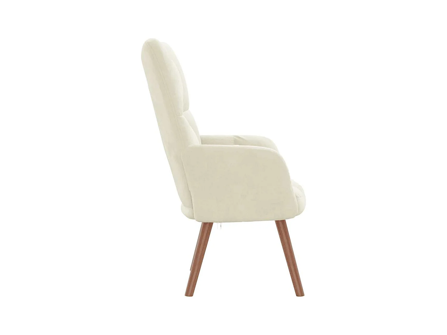 Sillón de relax | Silla de relax de terciopelo blanco crema SHL3650