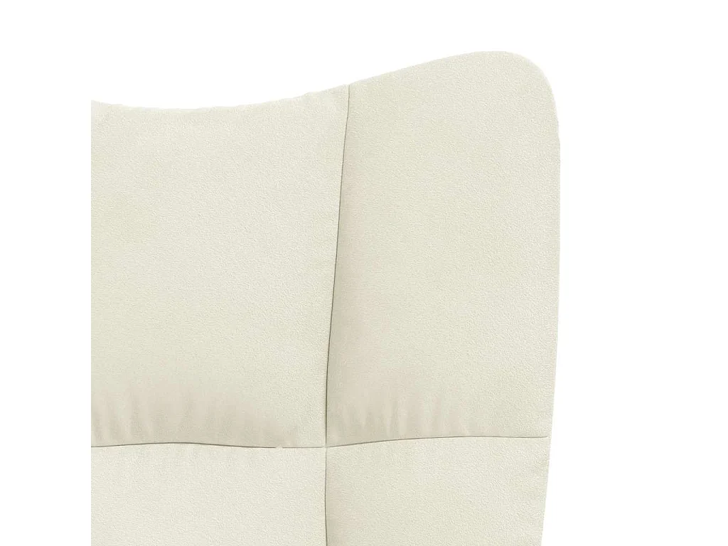 Sillón de relax | Silla de relax de terciopelo blanco crema SHL3650