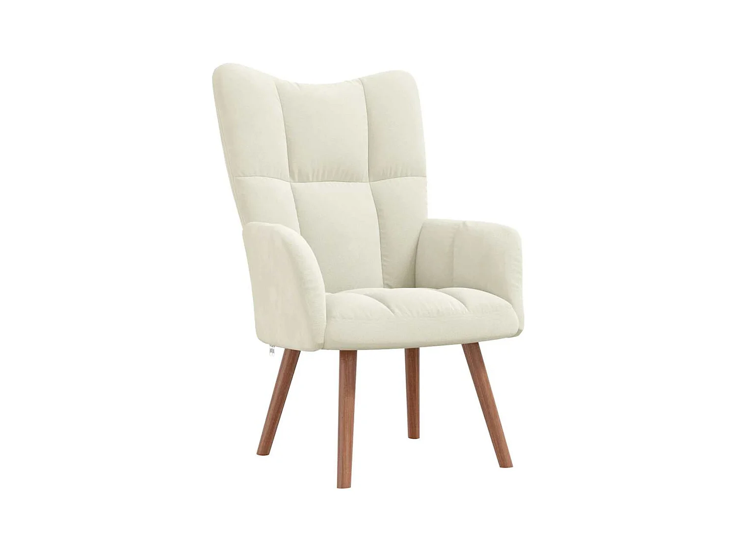 Chaise de relaxation-Fauteuil de Salon Blanc crème Velours SHL3563