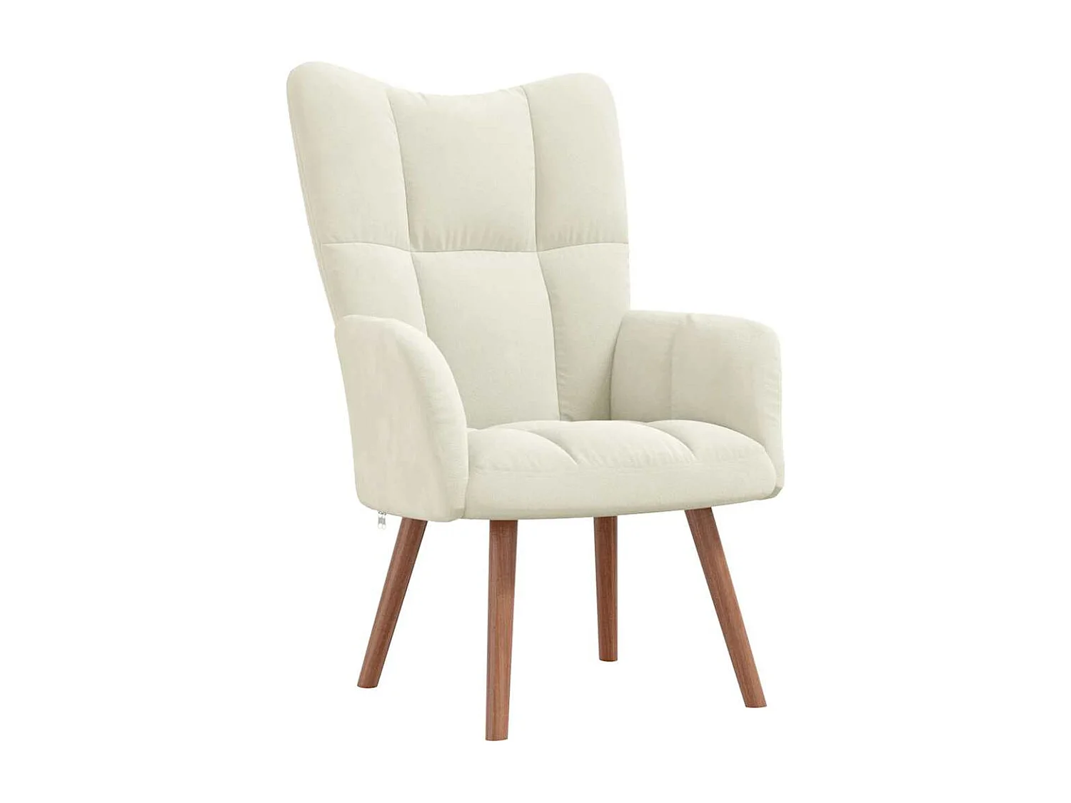 Chaise de relaxation-Fauteuil de Salon Blanc crème Velours SHL3563
